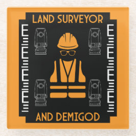 土地測量士 ガラスコースター