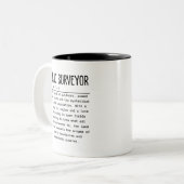 土地測量士 ツートーンマグカップ (正面左)