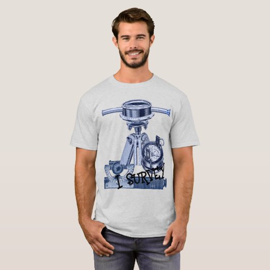 土地測量用土地測量測量士の地理的測度 Tシャツ (正面フル)
