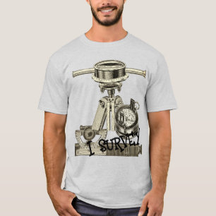 土地測量用土地測量測量士の地理的測度 Tシャツ
