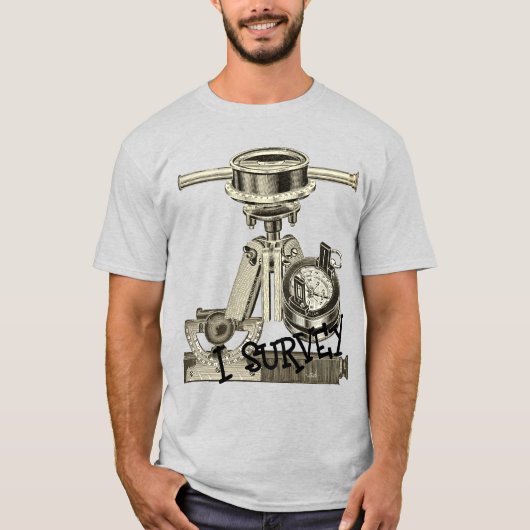 土地測量用土地測量測量士の地理的測度 Tシャツ (正面)