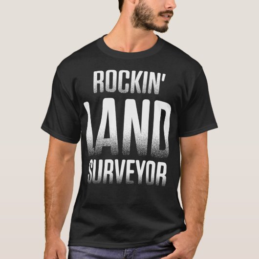 土地測量用揺動測量おもしろい士 Tシャツ (正面)