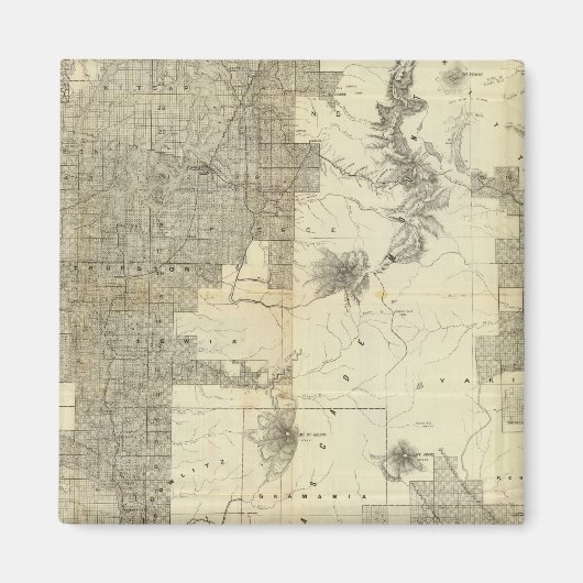 土地認可ワシントンとオレゴン マグネット (正面)