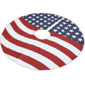 土地I愛の紋章! (愛国心が強い旗のデザイン) ブラッシュドポリエステルツリースカート (アングル)