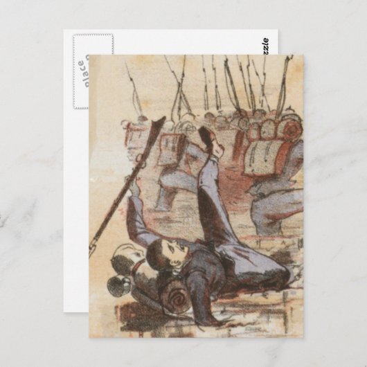 土壇場の内戦に巻き込まれる ポストカード (正面/裏面)