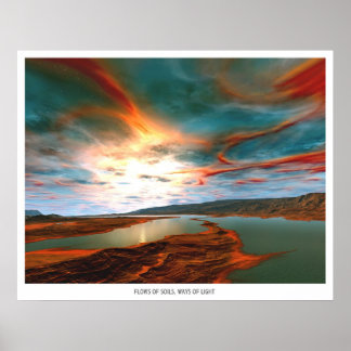 土壌の流れ、光の方法 ポスター