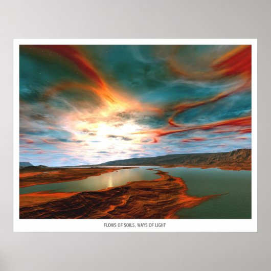土壌の流れ、光の方法 ポスター (正面)