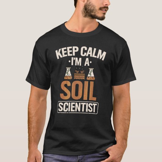 土壌科学保者Calm農家土壌科学Agri Tシャツ (正面)