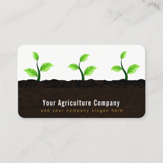 土壌農業園芸中の苗の育成 名刺 (正面)