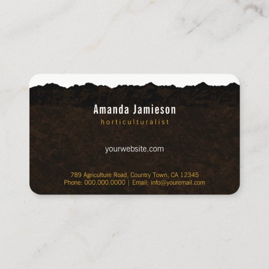 土壌農業園芸中の苗の育成 名刺 (裏面)