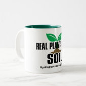 土実在水を必要とする植物はオーガニックない ツートーンマグカップ (正面左)