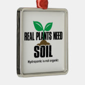 土実在水を必要とする植物はオーガニックない メタルオーナメント (右)