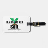 土実在水を必要とする植物はオーガニックない ラゲッジタグ (正面横)