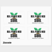 土実在水を必要とする植物はオーガニックない 長方形シール (シート)