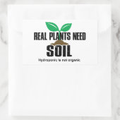 土実在水を必要とする植物はオーガニックない 長方形シール (バッグ)