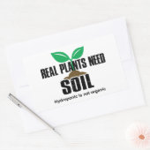 土実在水を必要とする植物はオーガニックない 長方形シール (封筒)