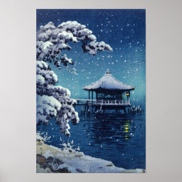 土屋光逸 - 堅田の浮御堂の雪 ポスター
