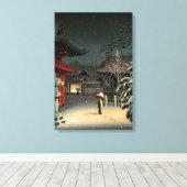 土屋光逸 - 根津神社の雪 キャンバスプリント (インサイチュ (ウッドフロア))