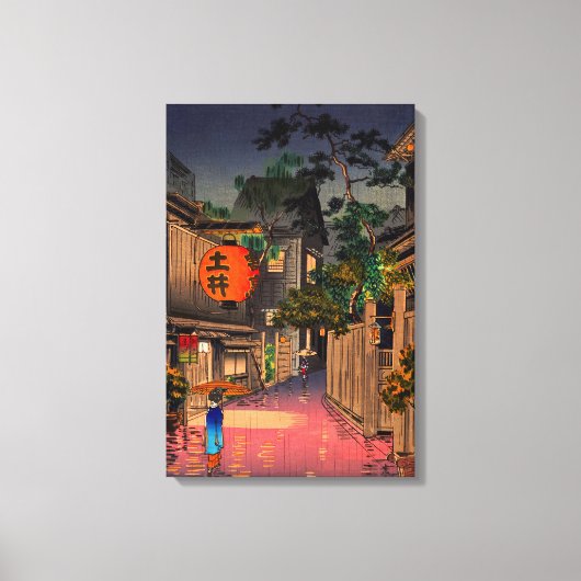 土屋光逸 - 牛込の夕 キャンバスプリント (正面)