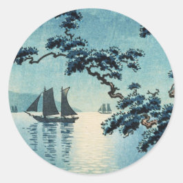 土屋光逸 舞妓 海岸 新版画 ラウンドシール