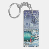 土屋小逸 - 丸山の春雪 キーホルダー (正面左)