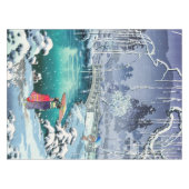 土屋小逸 - 丸山の春雪 テーブルクロス (正面(横))
