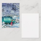 土屋小逸 - 丸山の春雪 ノートカード (正面/裏面)