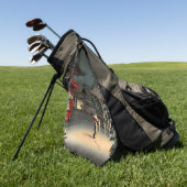 土屋小逸 - 根津神社の雪 ゴルフタオル (グリーン)