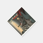 土屋小逸 - 根津神社の雪 スタンダードカクテルナプキン (角)