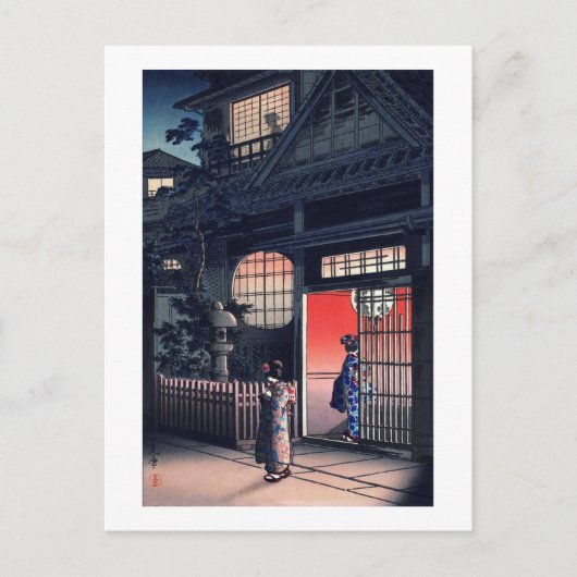 土屋興一の夜の茶室 ポストカード (正面)