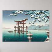 土屋興一の宮島の雪 ポスター (正面)