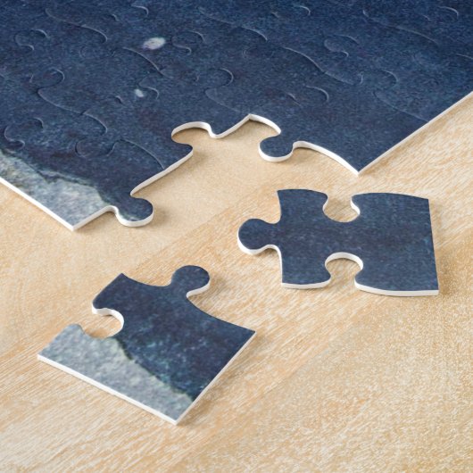 土屋興一の浮御堂堅田での雪 ジグソーパズル (側面)