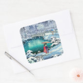 土屋興一 – 春雪の丸山 スクエアシール (封筒)