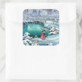 土屋興一 – 春雪の丸山 スクエアシール (バッグ)