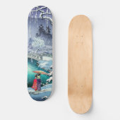 土屋興一 – 春雪の丸山 スケートボード (正面)