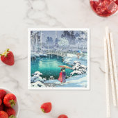 土屋興一 – 春雪の丸山 スタンダードカクテルナプキン (インサイチュ)