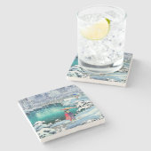 土屋興一 – 春雪の丸山 ストーンコースター (横)