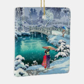 土屋興一 – 春雪の丸山 セラミックオーナメント (右)