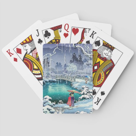 土屋興一 – 春雪の丸山 トランプ (裏面)