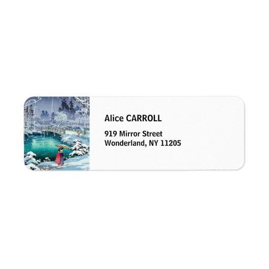 土屋興一 – 春雪の丸山 ラベル (正面)