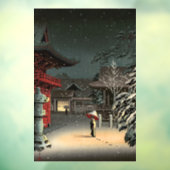 土屋興一 – 根津神社の雪 ウィンドウサイン (シート3)