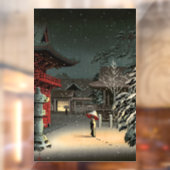 土屋興一 – 根津神社の雪 ウィンドウサイン (シート2)