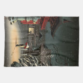 土屋興一 – 根津神社の雪 キッチンタオル (横)