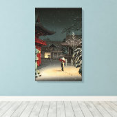 土屋興一 – 根津神社の雪 キャンバスプリント (インサイチュ (ウッドフロア))