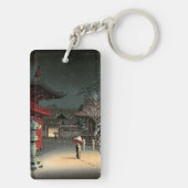 土屋興一 – 根津神社の雪 キーホルダー (裏面)