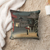 土屋興一 – 根津神社の雪 クッション (ブランケット)
