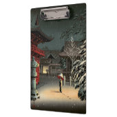 土屋興一 – 根津神社の雪 クリップボード (左)