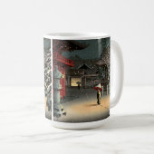 土屋興一 – 根津神社の雪 コーヒーマグカップ (正面右)