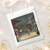 土屋興一 – 根津神社の雪 フェイバーバッグ (クリップ留めされた状態)