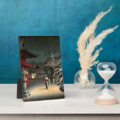 土屋興一 – 根津神社の雪 フォトプラーク (側面)